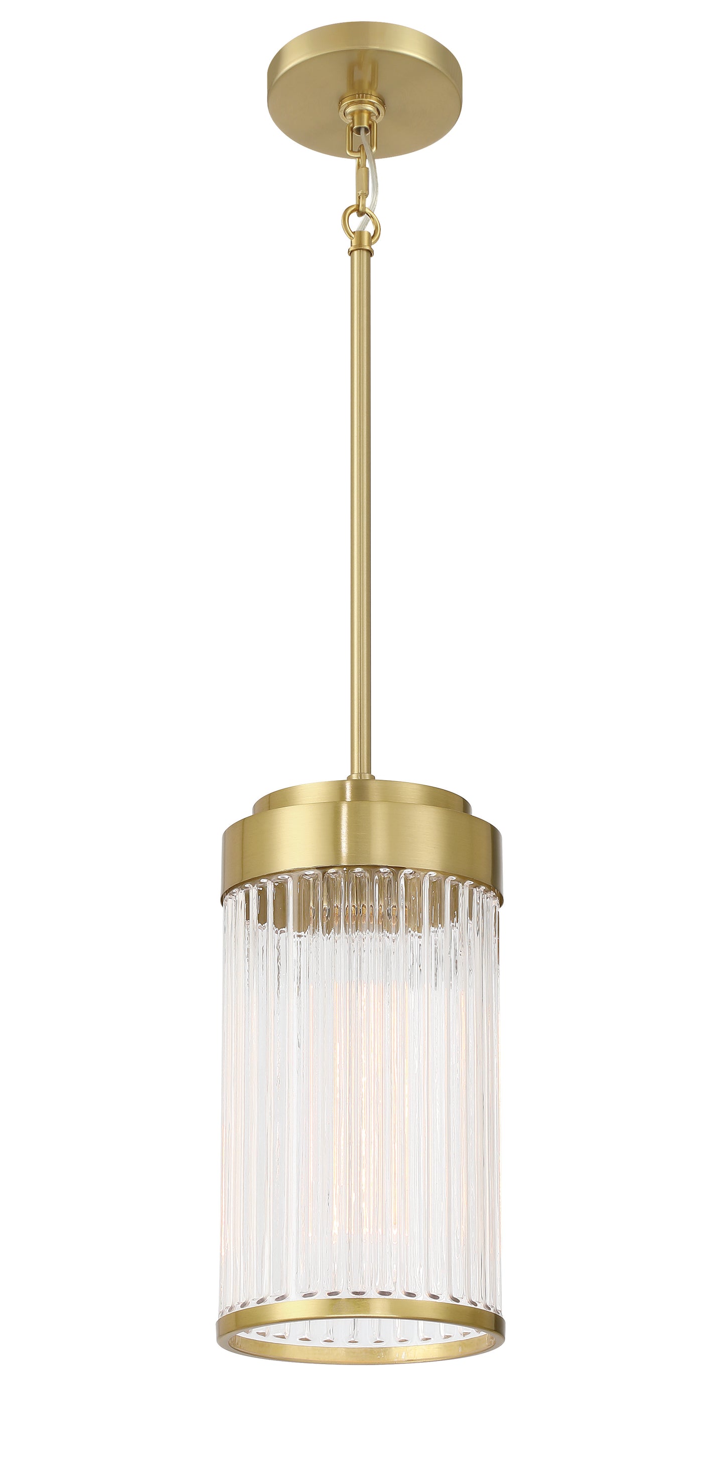 60192-SB - Whittley 1 Light 6" Wide Pendant - Satin Brass