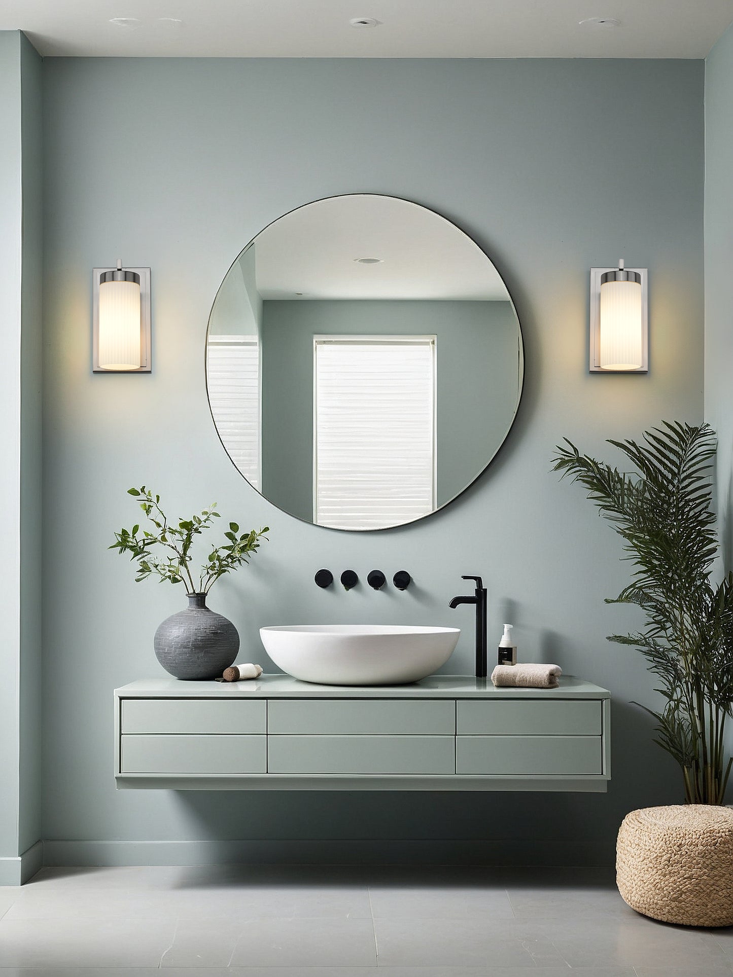3044-1S-BN - Danica 1 Light Wall 9" Sconce - Brushed Nickel