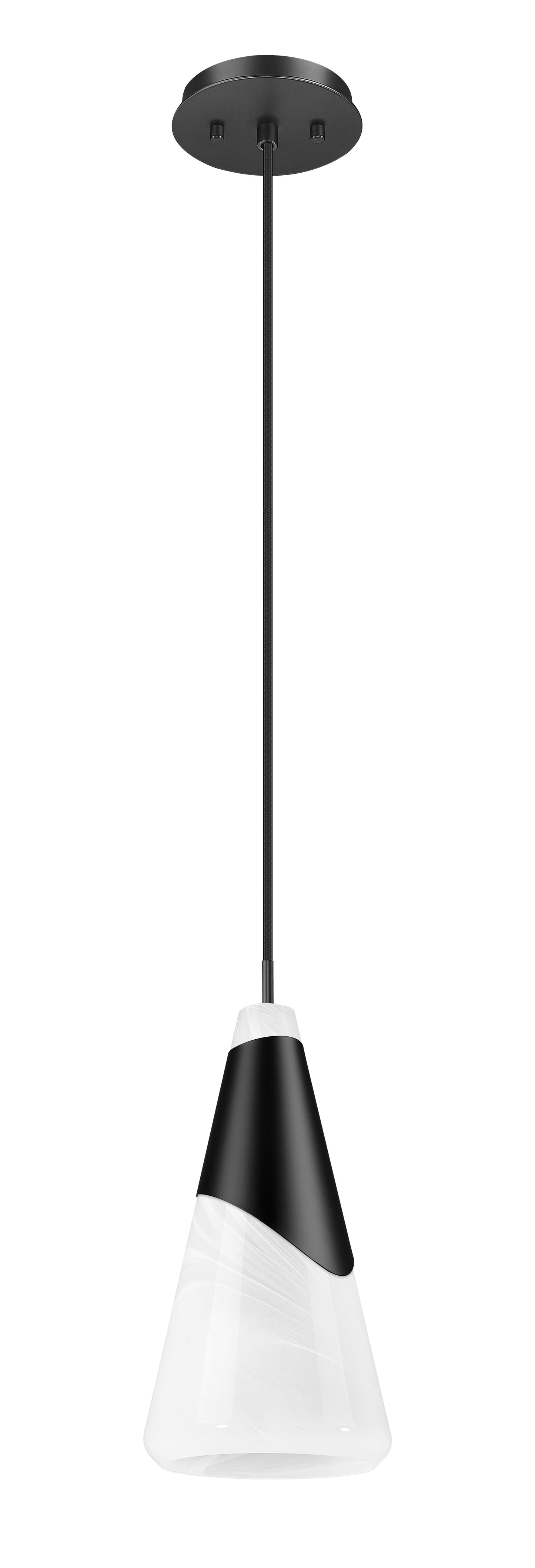 828P7-MB - Aimie 1 Light 7" Pendant - Matte Black