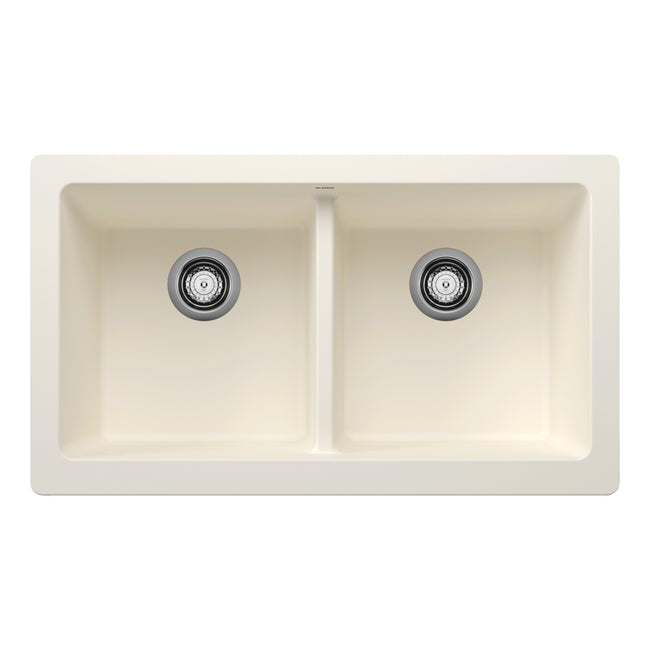 527409 - 33" Vintera Double Bowl Apron-Front Farmhouse Sink - Soft White