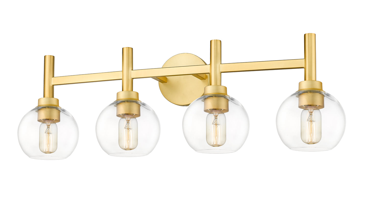 7502-4V-BG - Sutton 4 Light 32" Vanity - Brushed Gold