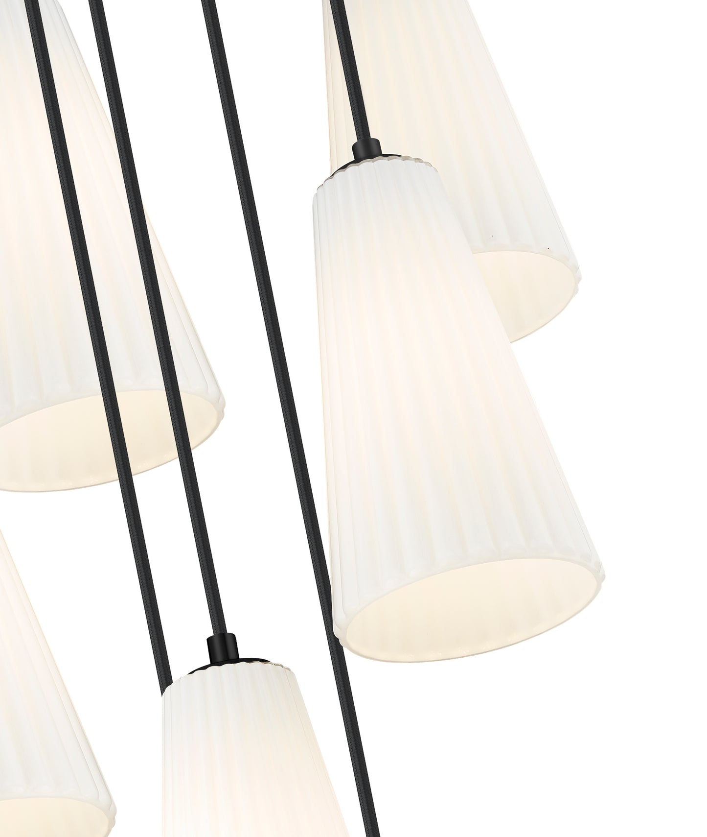 3043P6-7R-MB - Farrell 7 Light 18" Chandelier - Matte Black