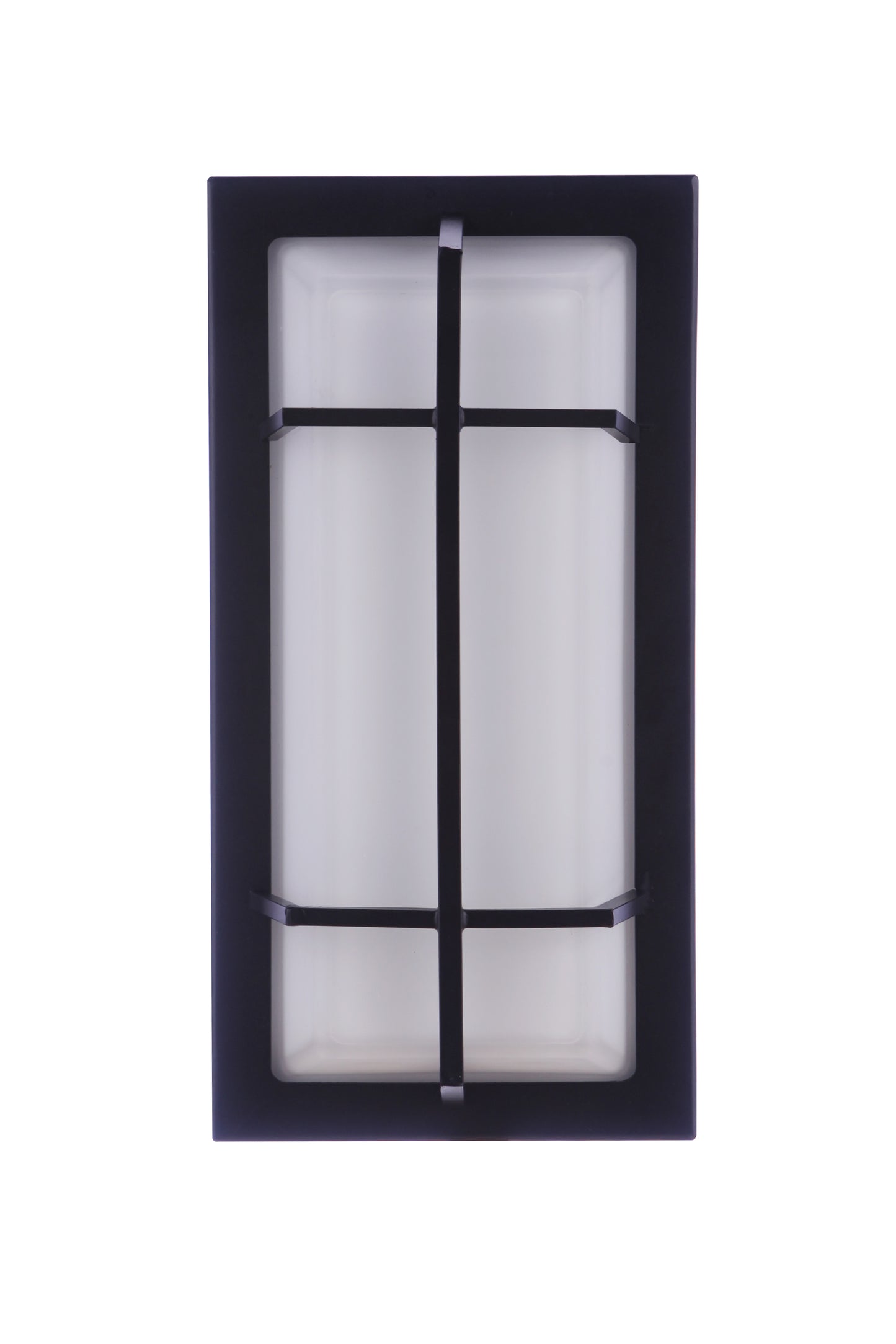 ZA6112-TB - Bulkhead Rectangular 2 Light 14" High Outdoor Wall/Ceiling Mount - Textured Black