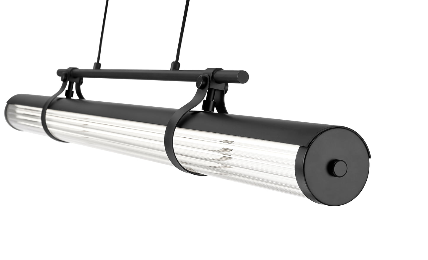 1959-44L-MB-LED - Benoit 1 Light Linear 44" Chandelier - Matte Black
