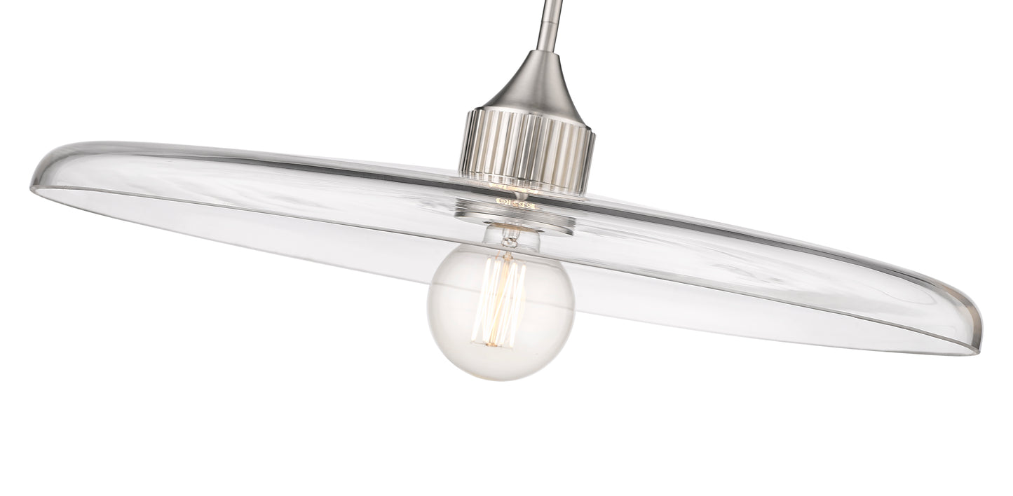 821P24-BN - Paloma 1 Light 24" Pendant - Brushed Nickel