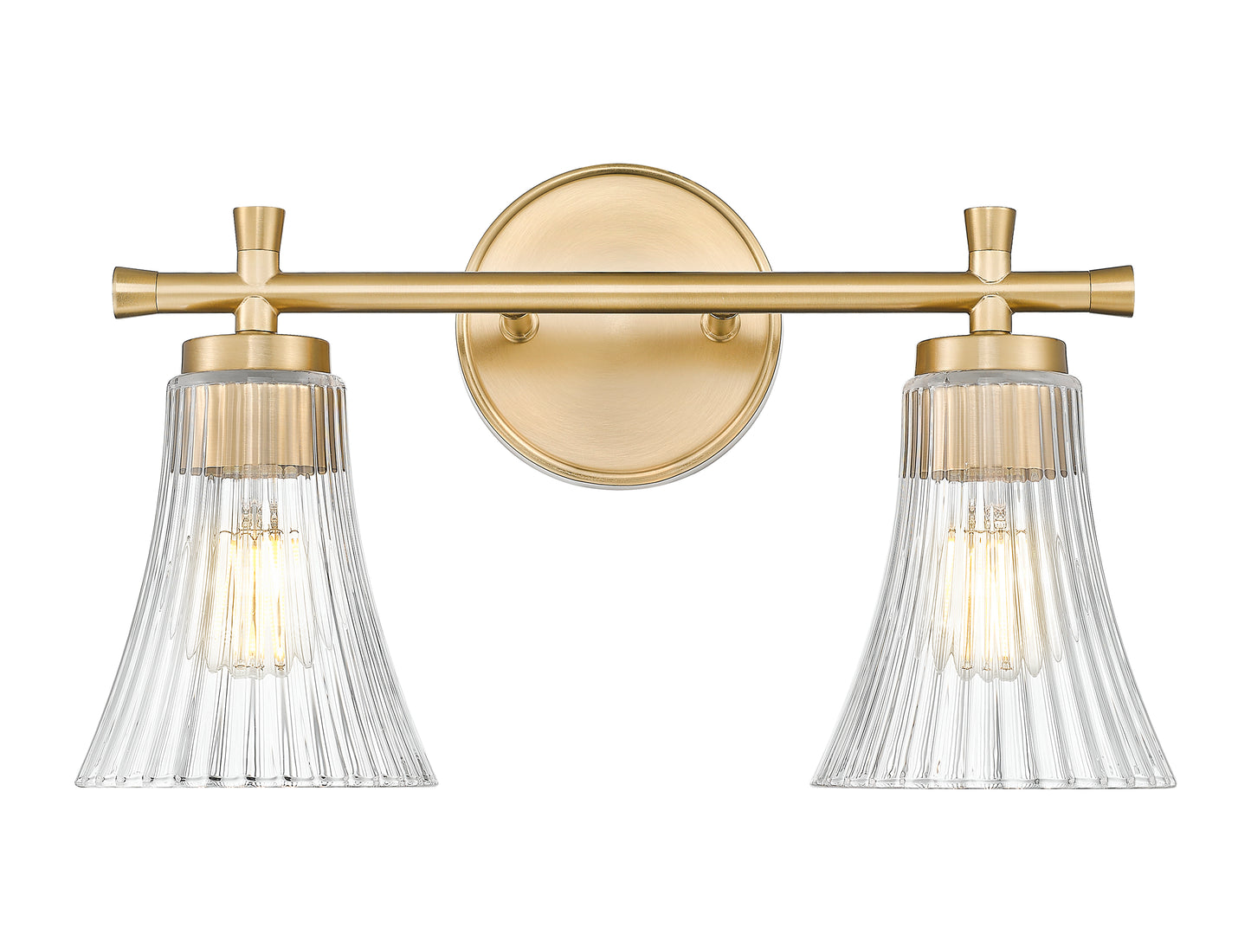 7519-2V-MGLD - Belle 2 Light 16" Vanity - Modern Gold