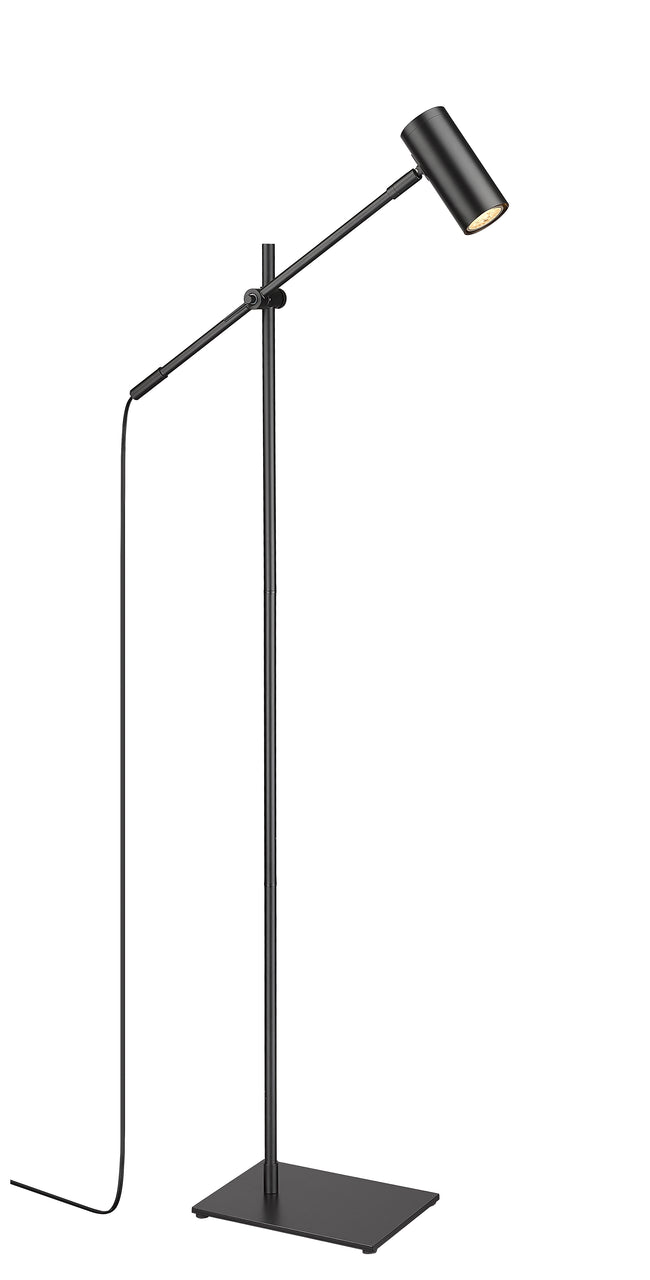 814FL-MB - Calumet 1 Light Floor 48" Lamp - Matte Black