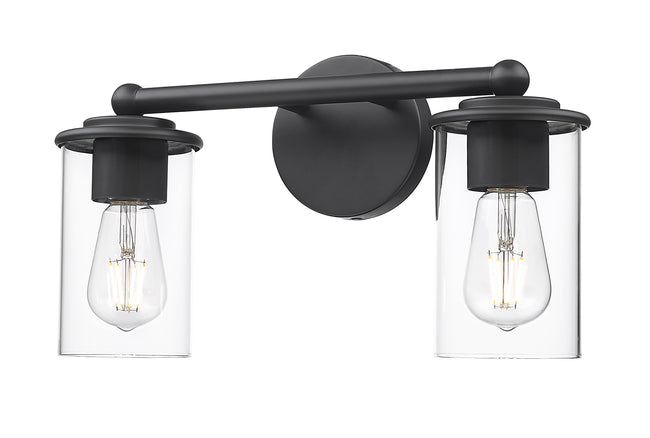 742-2V-MB - Thayer 2 Light 16" Vanity - Matte Black