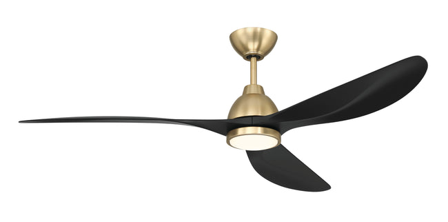 FRZ56SB3 - Frazier 56" 3-blade Indoor Ceiling Fan 56" 3 Blade Ceiling Fan with Light Kit - Satin Brass