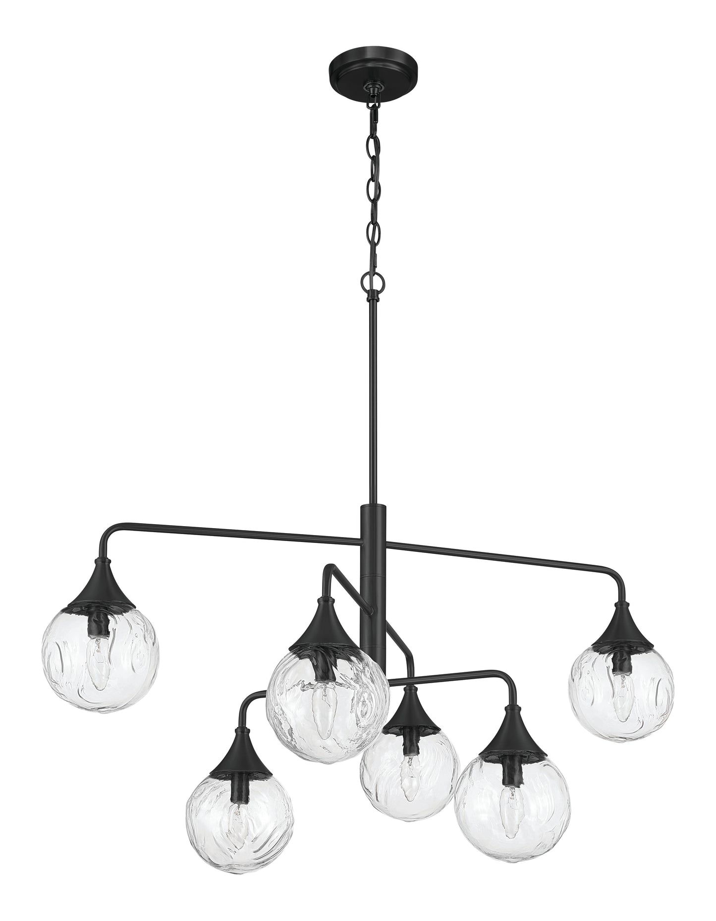 61226-FB - Reflection 6 Light 36" Wide Chandelier - Flat Black