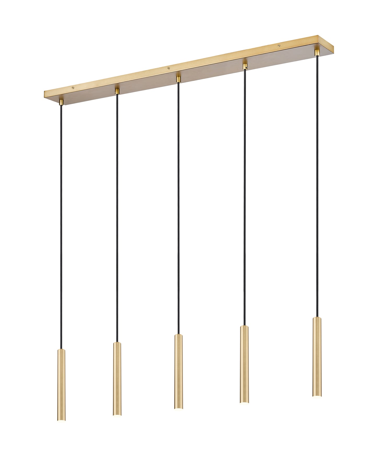919MP12-5L-MGLD-LED - Forest 5 Light Linear 42" Chandelier - Modern Gold