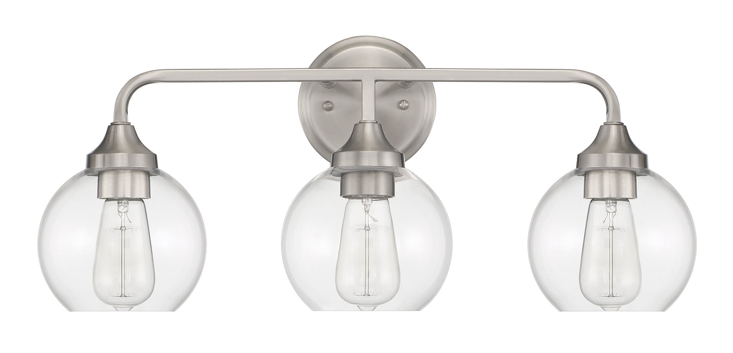 56203-BNK - Glenda 3 Light 23" Wide Vanity Light - Brushed Nickel