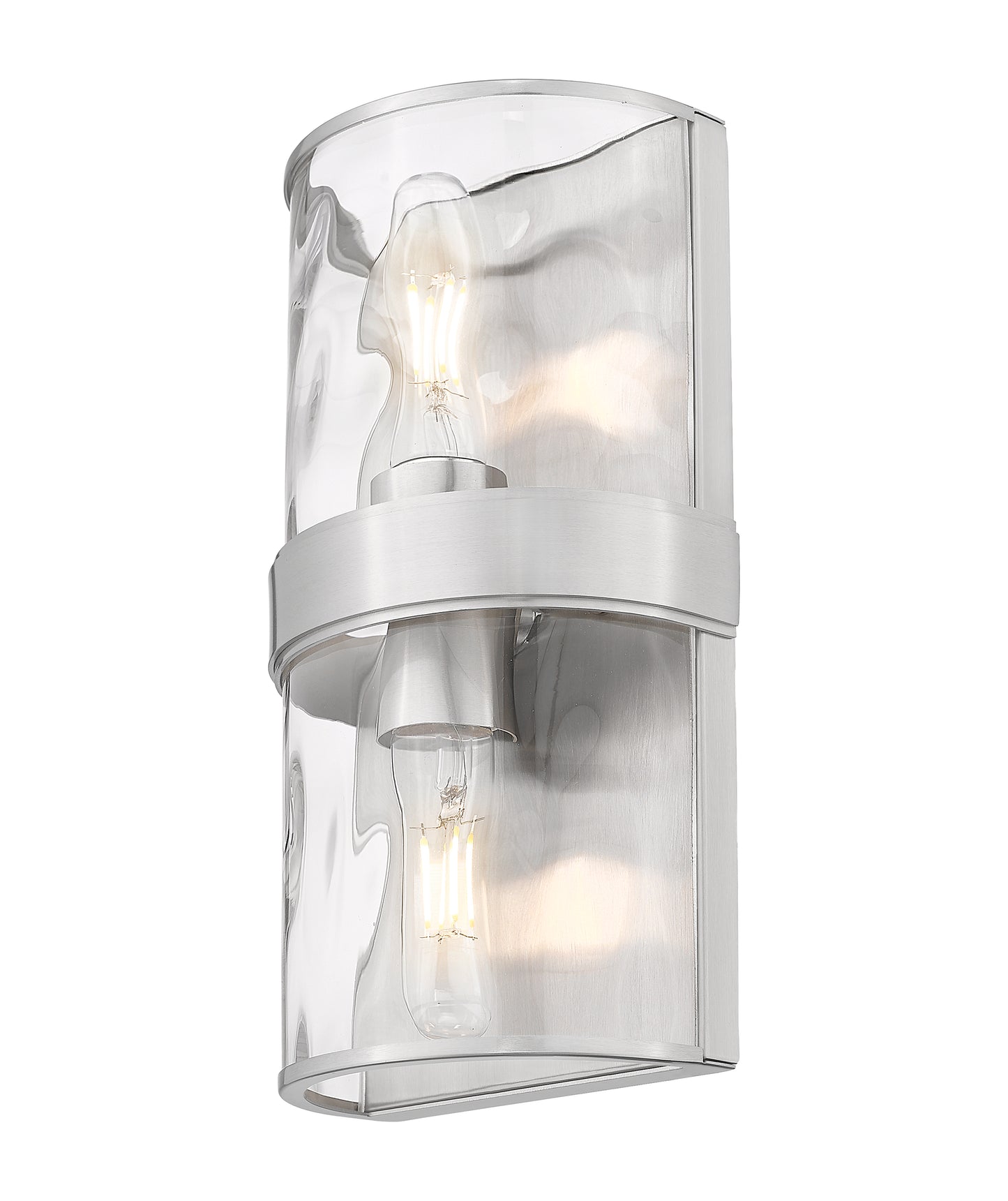 3053-2SS-BN - Meridian 2 Light Wall 12" Sconce - Brushed Nickel