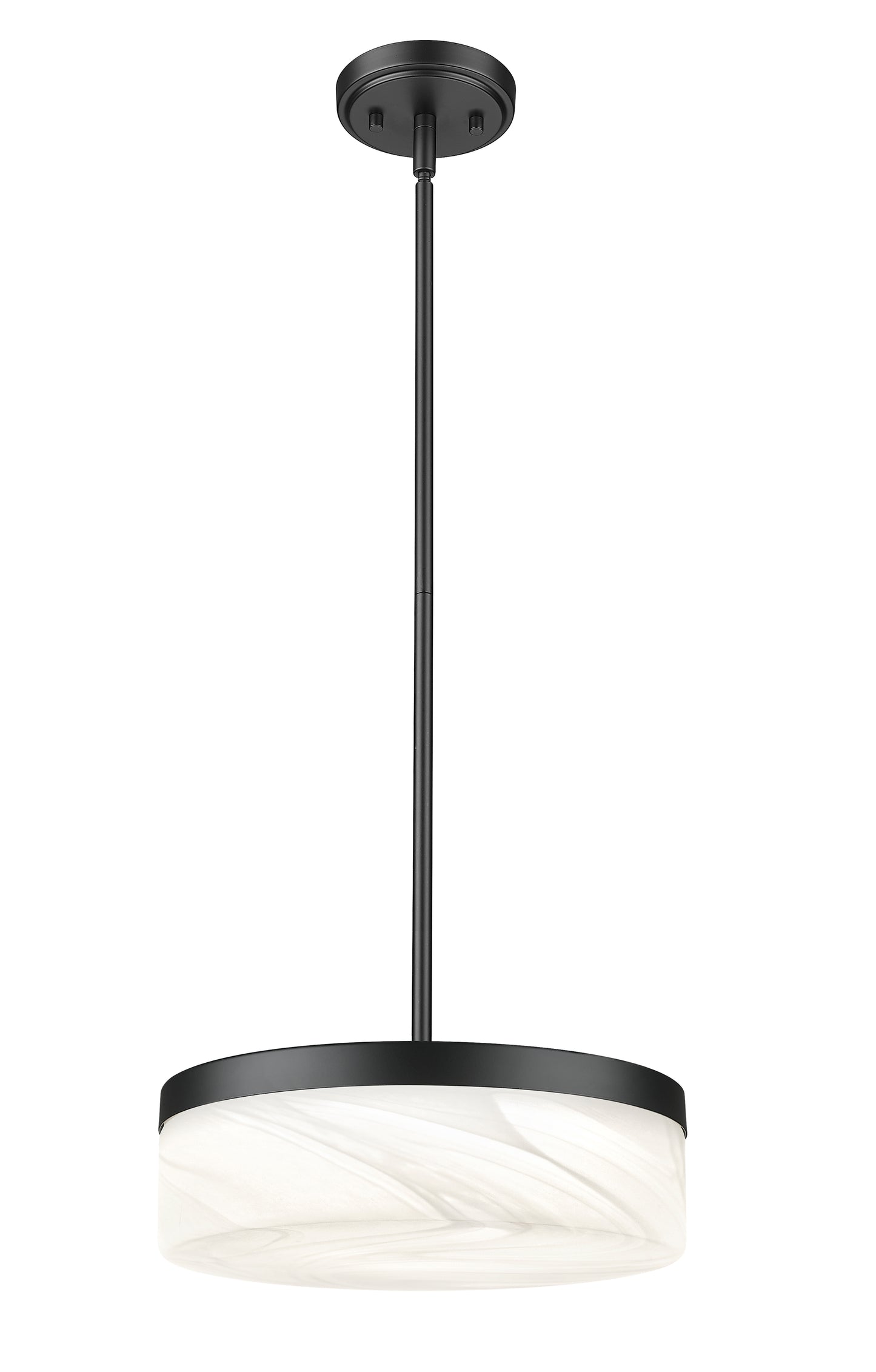 827P13-MB-LED - Renaud 1 Light 13" Pendant - Matte Black