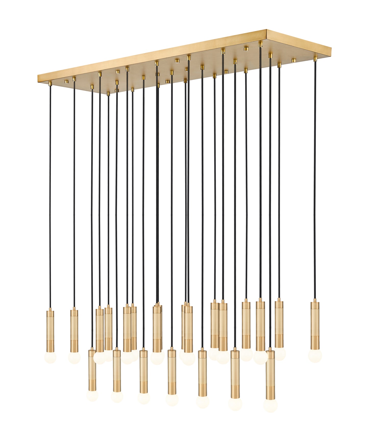1956P-23L-MGLD - Stari 23 Light Linear 54" Chandelier - Modern Gold