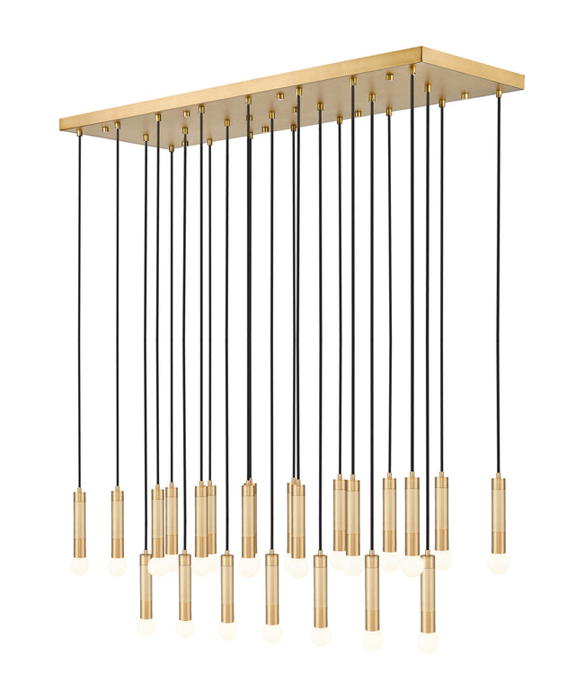 1956P-23L-MGLD - Stari 23 Light Linear 54" Chandelier - Modern Gold