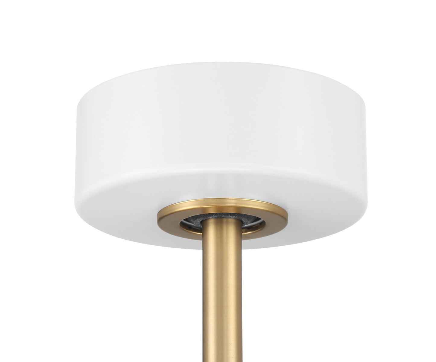 TYL24WSB3-NWF - Taylor 18" Fandelier no Wifi 20" 3 Blade Indoor Outdoor Ceiling Fan with Light Kit - White / Satin Brass