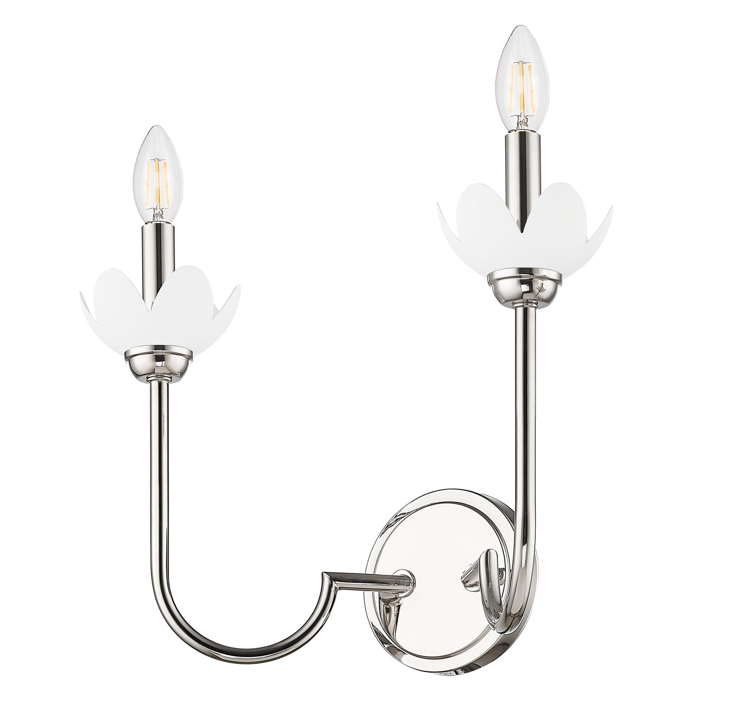 352-2S-PN - Allistair 2 Light Wall 12" Sconce - Polished Nickel
