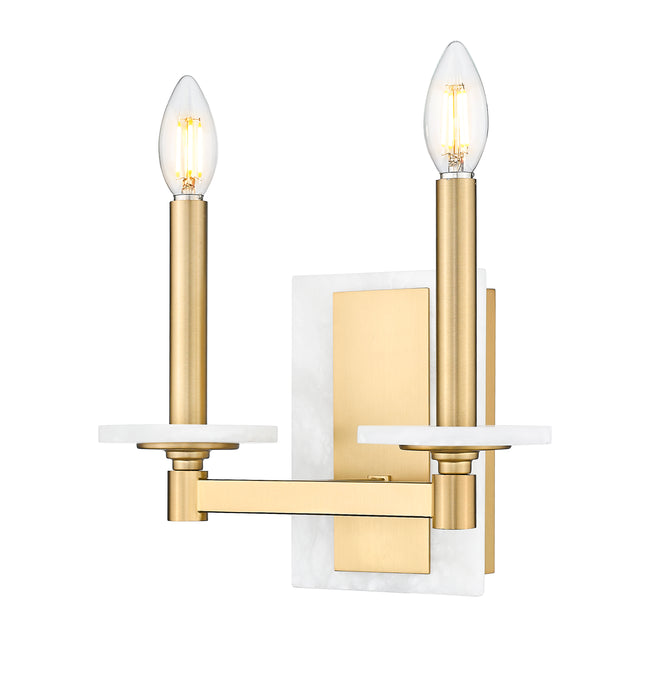 3045-2S-MGLD - Kaden 2 Light Wall 9" Sconce - Modern Gold