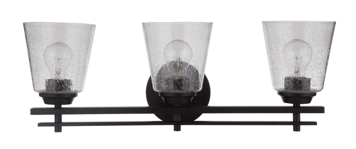 19624FB3 - Drake 3 Light 24" Wide Vanity Light - Flat Black
