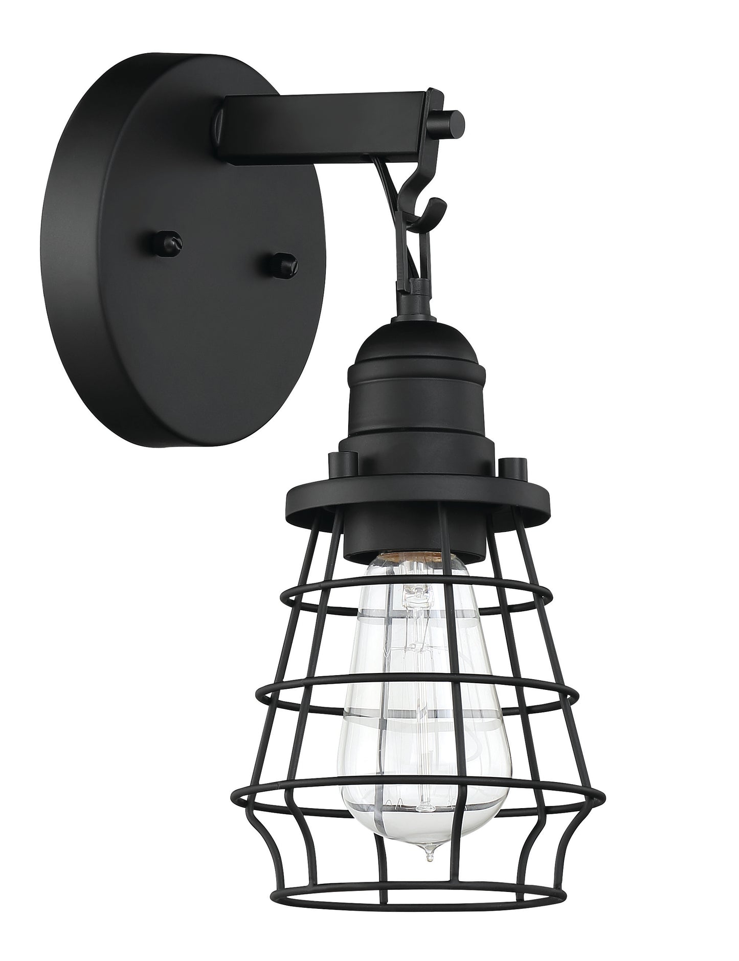 50601-FB - Thatcher 1 Light 11" High Wall Sconce - Flat Black