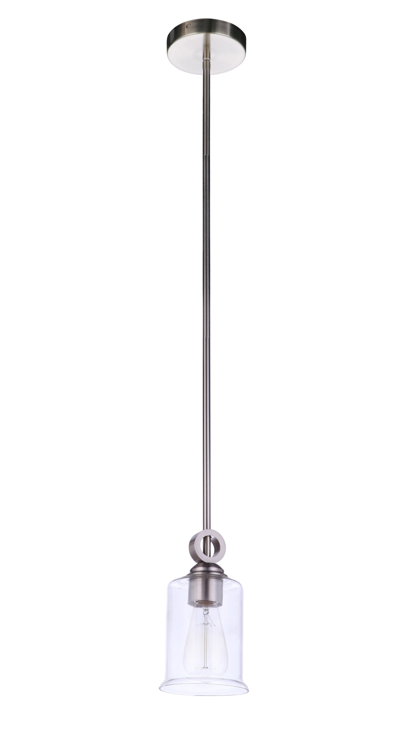 56491-BNK - Romero 1 Light 5" Wide Mini Pendant - Brushed Nickel