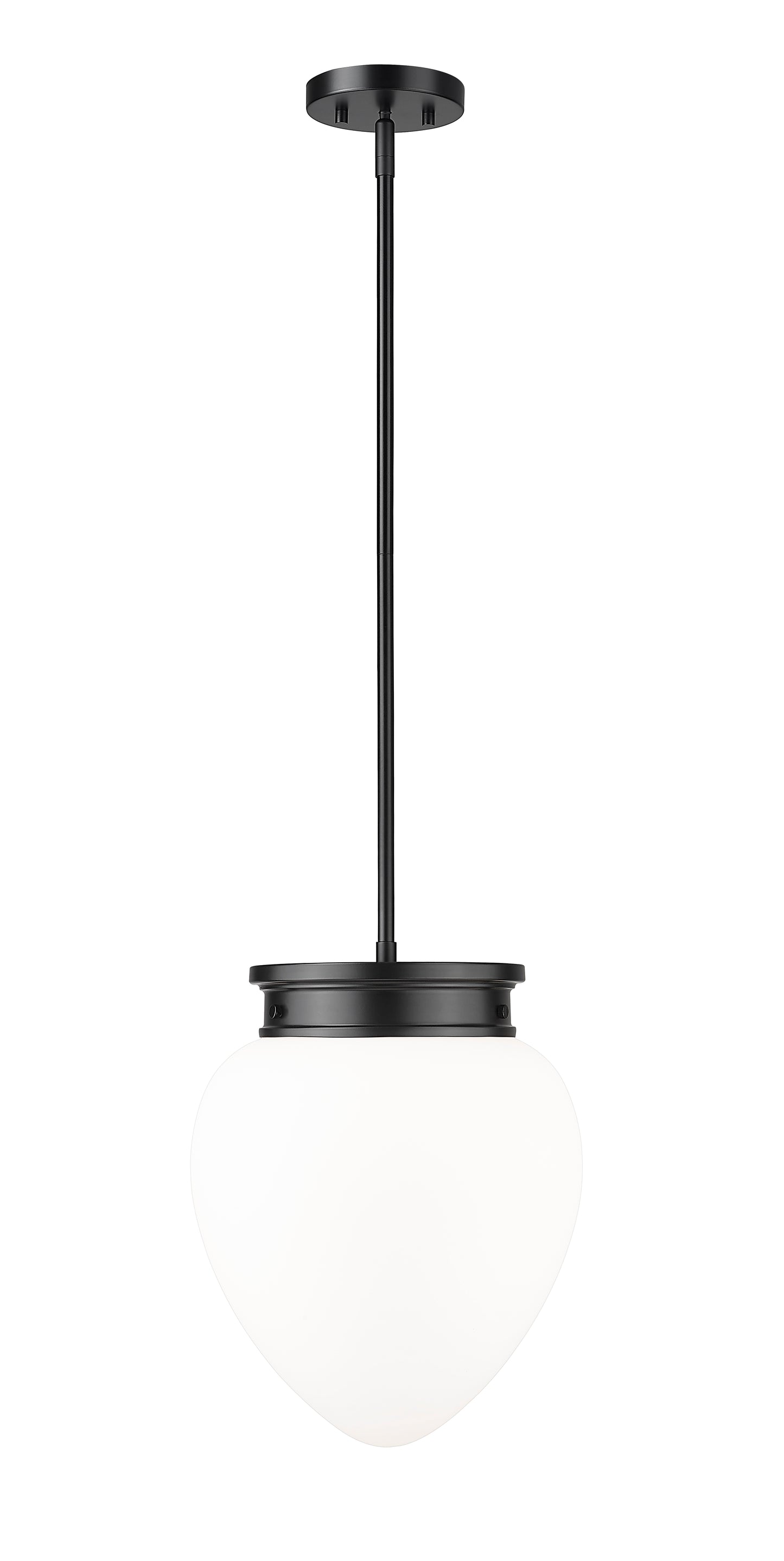 1945P12-MB - Gideon 1 Light 12" Pendant - Matte Black