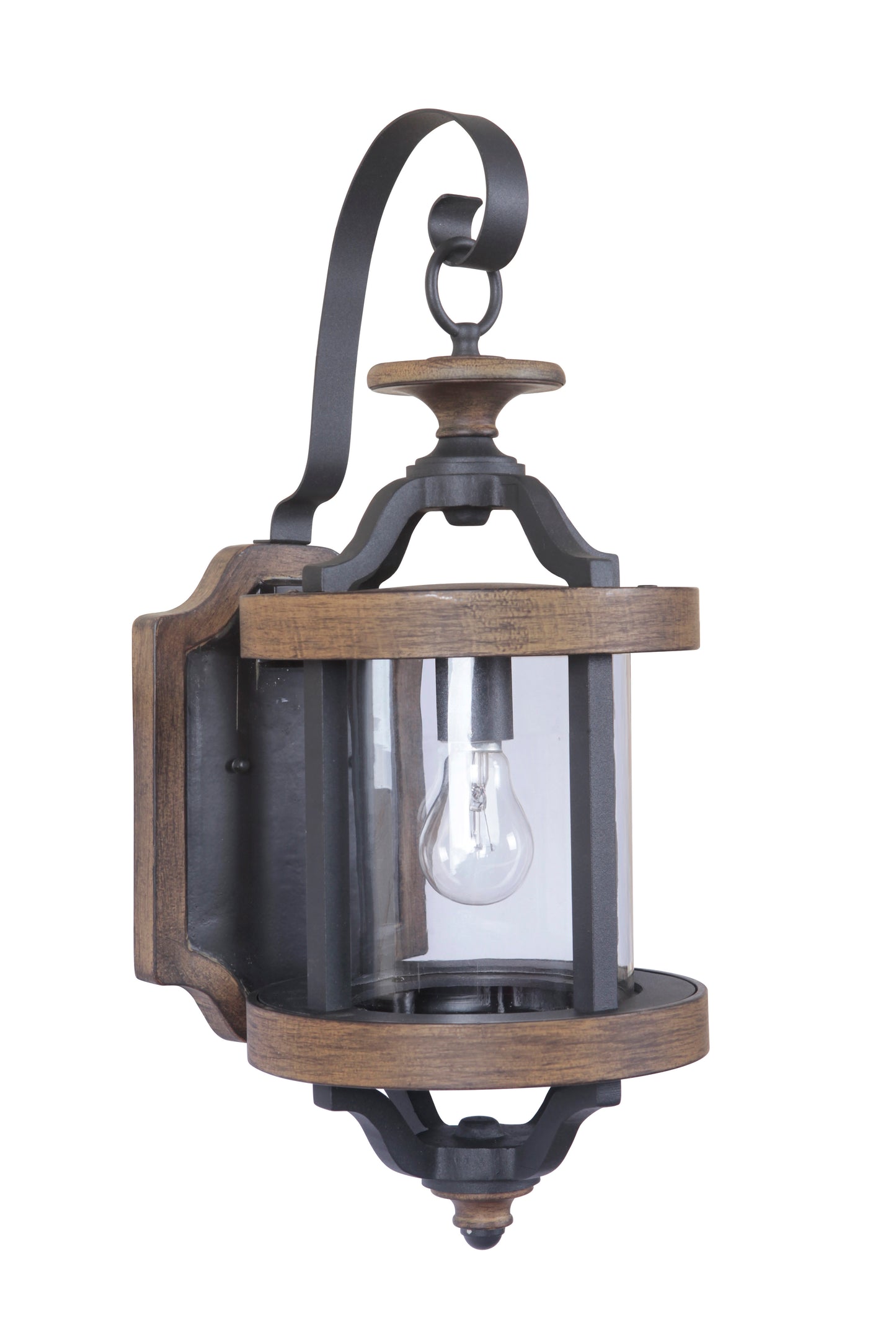 Z7914-TBWB - Ashwood 1 Light 22" High Outdoor Wall Lantern - Textured Black / Whiskey Barrel