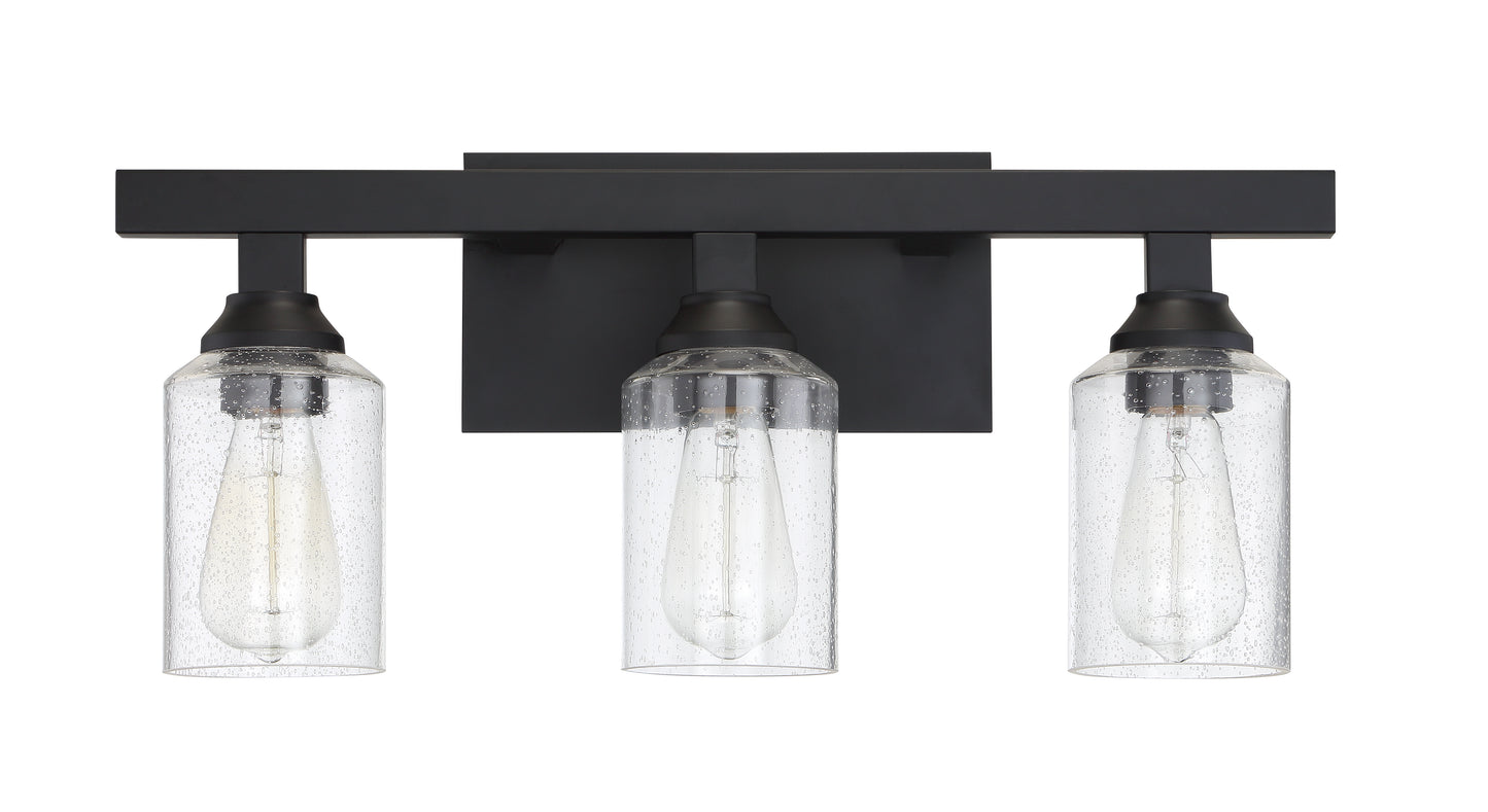 53103-FB - Chicago 3 Light 22" Wide Vanity Light - Flat Black