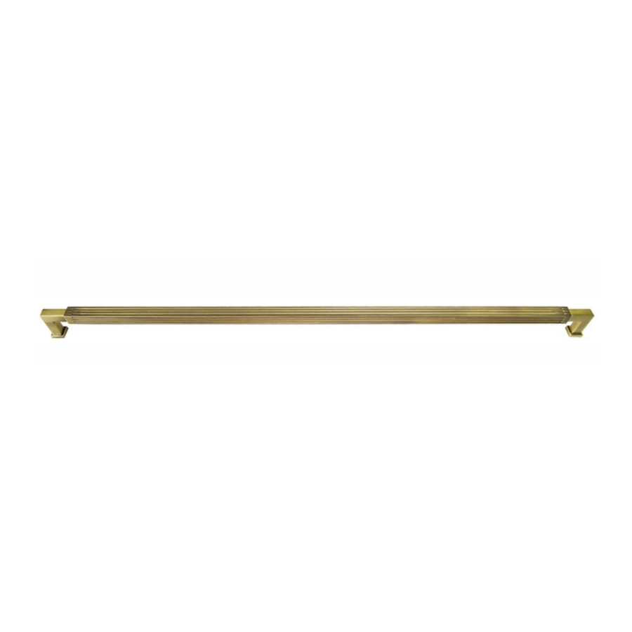 9031/457.5 - 18" Centers - Reeded Pull - Antique Brass Lacquered