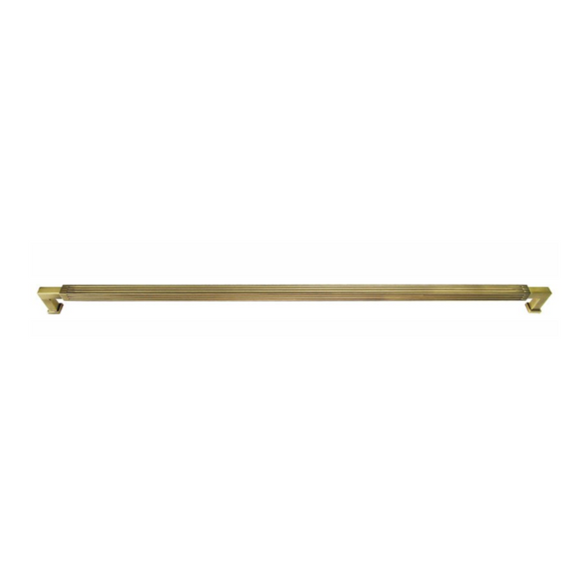 9031/457.5 - 18" Centers - Reeded Pull - Antique Brass Lacquered