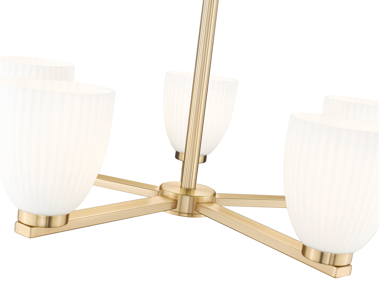 7518-5MGLD - Naya 5 Light 25" Chandelier - Modern Gold