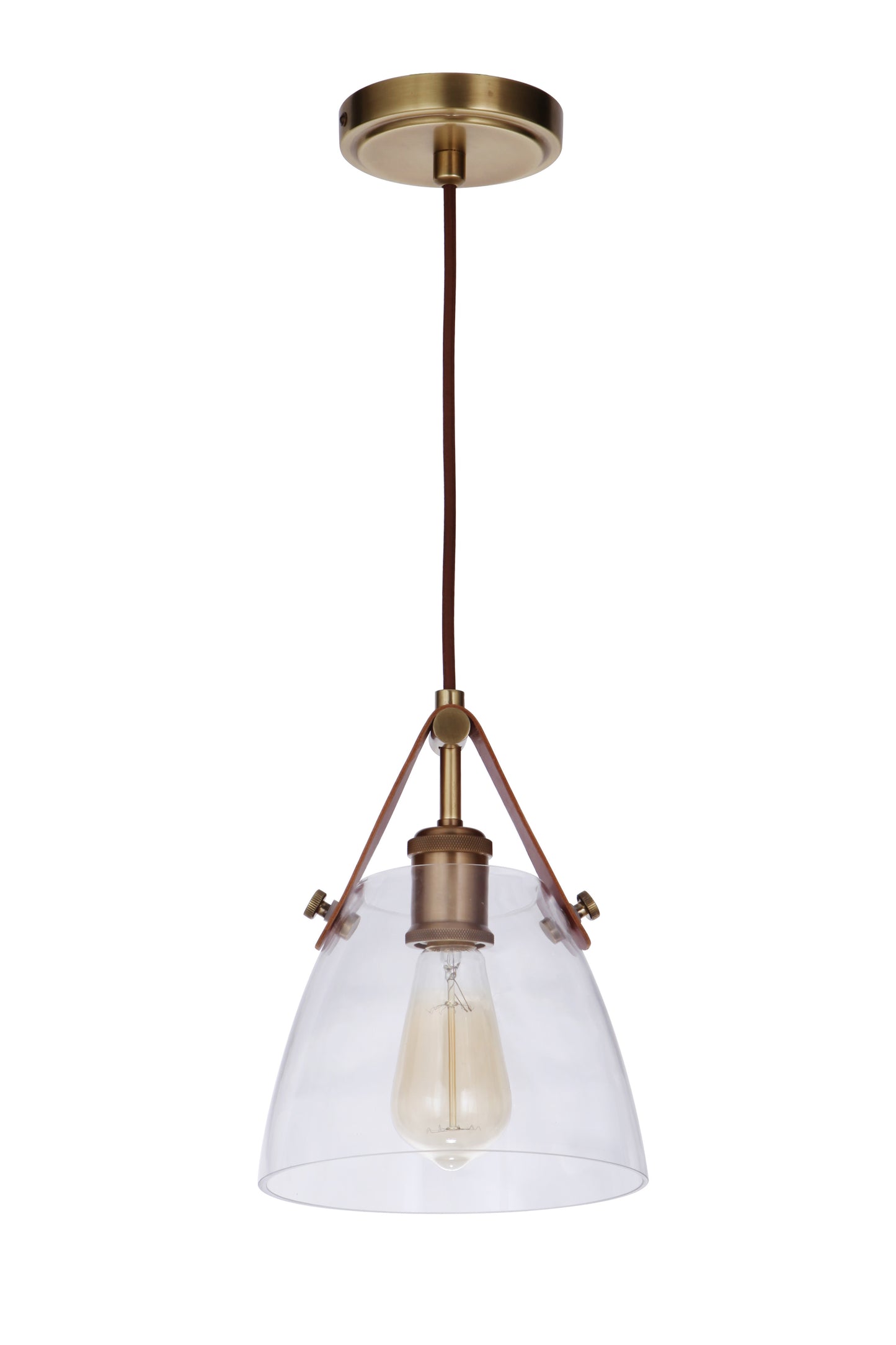 51391-VB - Hagen 1 Light 7.87" Wide Pendant - Vintage Brass