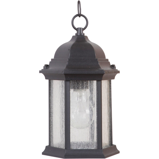 Z291-TB-CS - Hex Style Cast 1 Light 6.5" Wide Outdoor Pendant - Textured Black