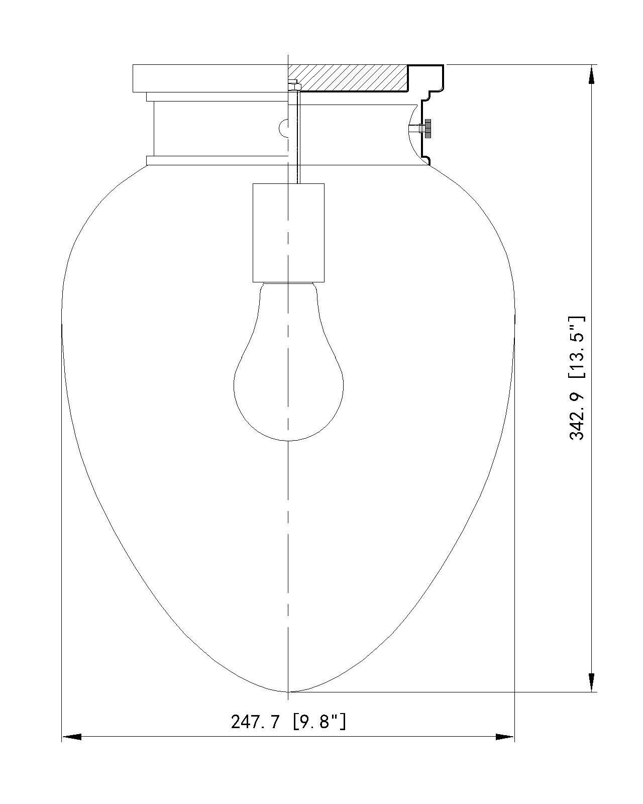 1945F9-MGLD - Gideon 1 Light Flush 10" Mount - Modern Gold