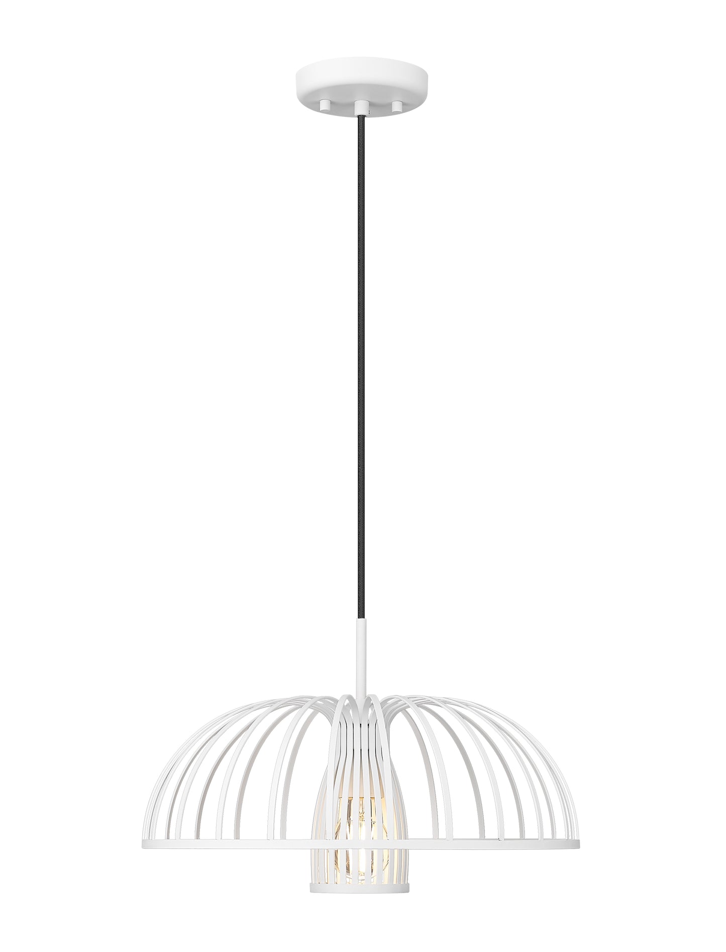 623P16-TXWH - Valencia 1 Light 16" Pendant - Texture White