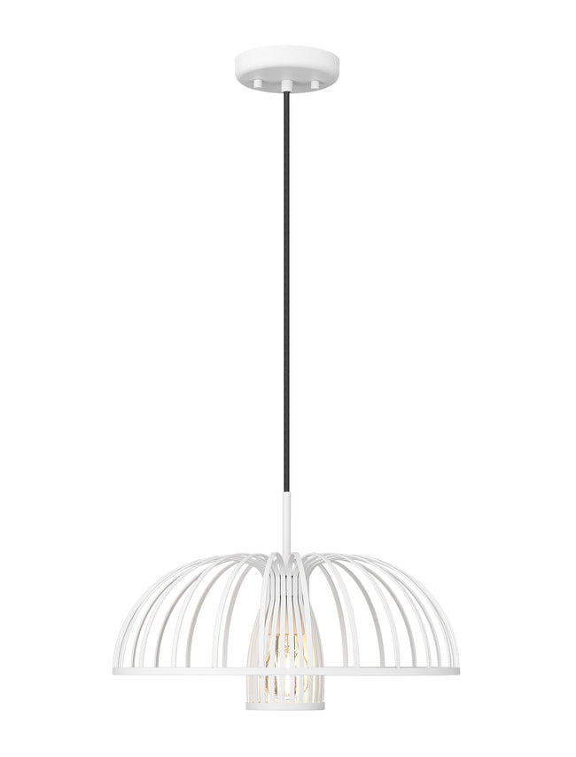 623P16-TXWH - Valencia 1 Light 16" Pendant - Texture White