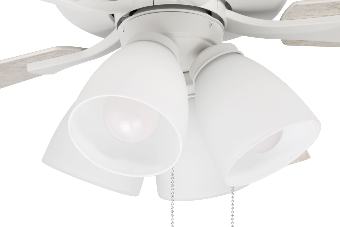 ECF114W5-WWOK - Eos Frost 4 Light 52" 5 Blade Ceiling Fan with Light Kit - White