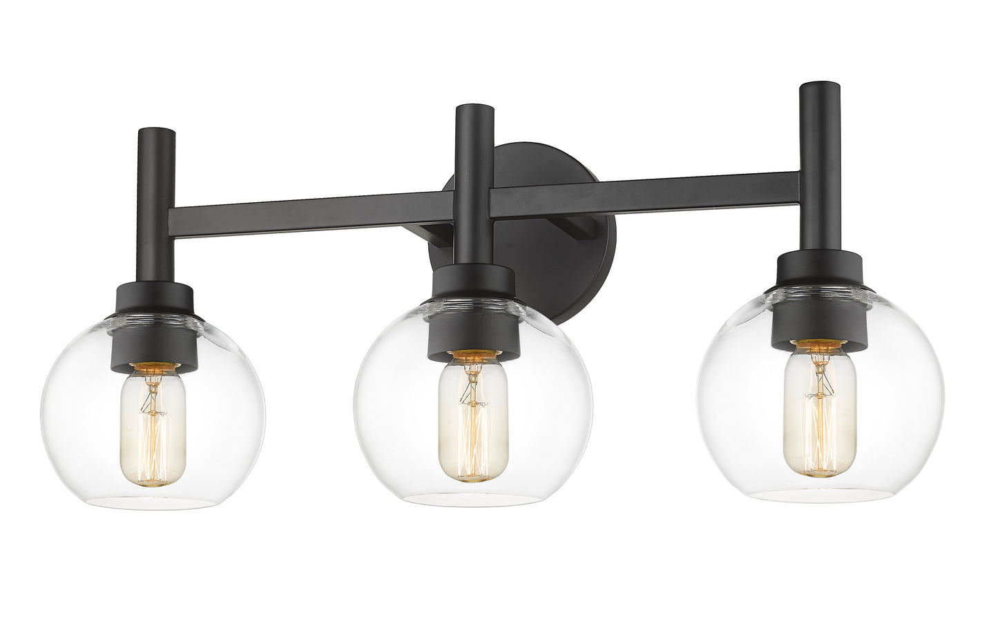 7502-3V-MB - Sutton 3 Light 24" Vanity - Matte Black