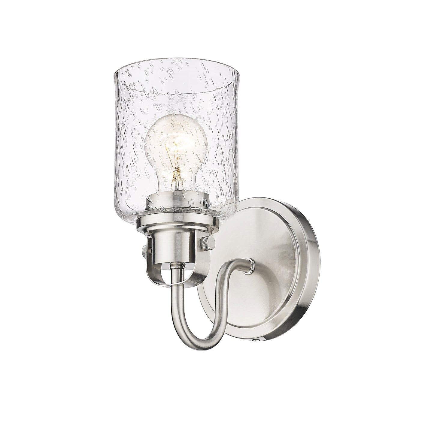 340-1S-BN - Kinsley 1 Light Wall 10" Sconce - Brushed Nickel