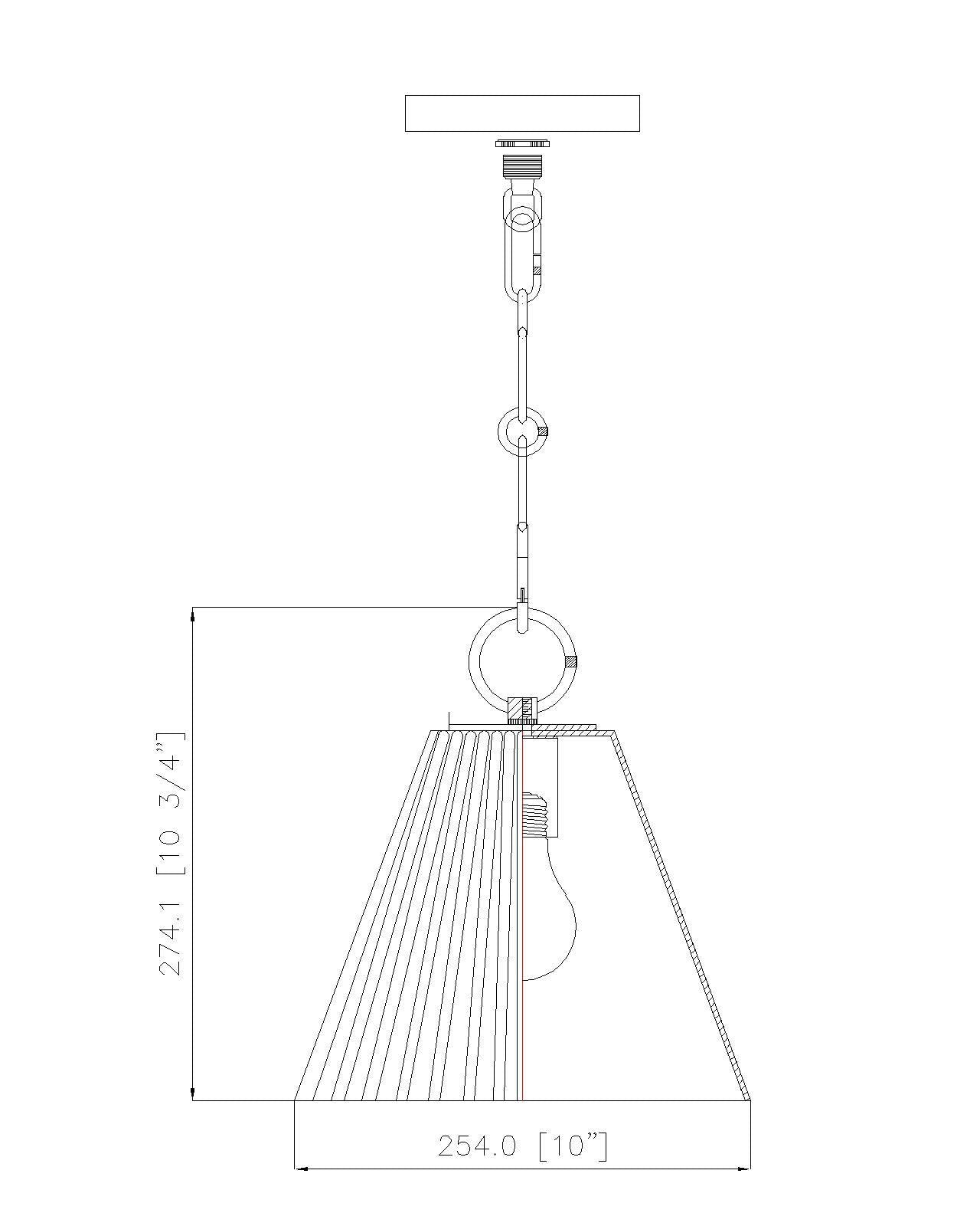 3042P10-MGLD - Alaric 1 Light 10" Pendant - Modern Gold