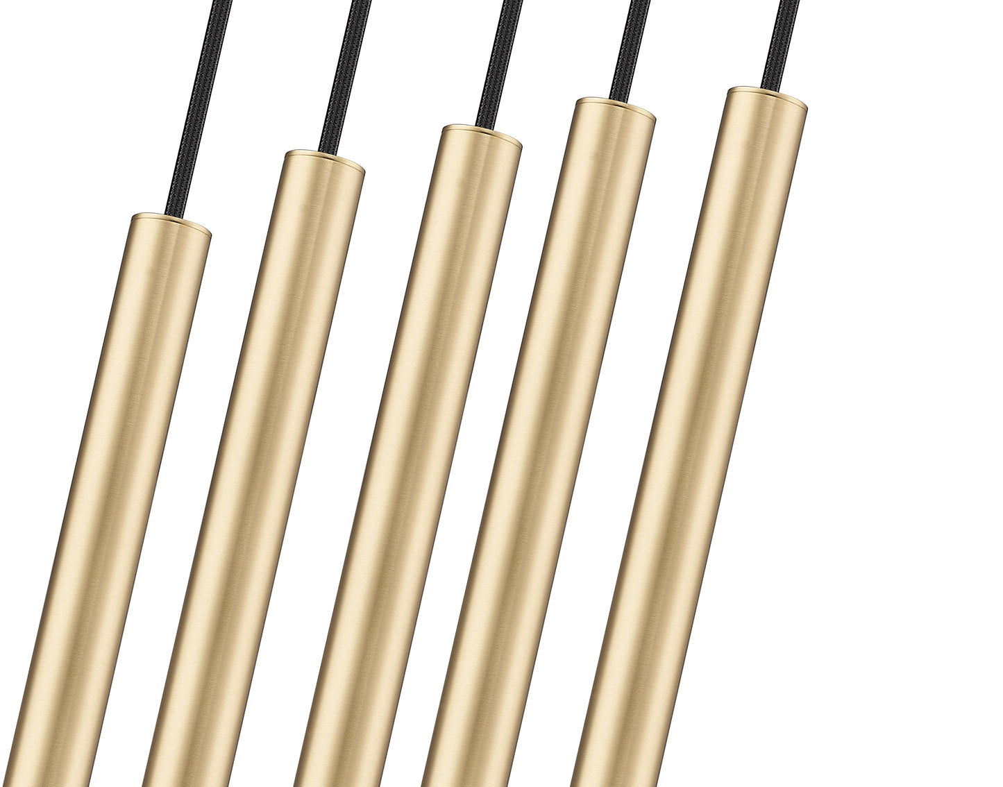 919MP12-5L-MGLD-LED - Forest 5 Light Linear 42" Chandelier - Modern Gold
