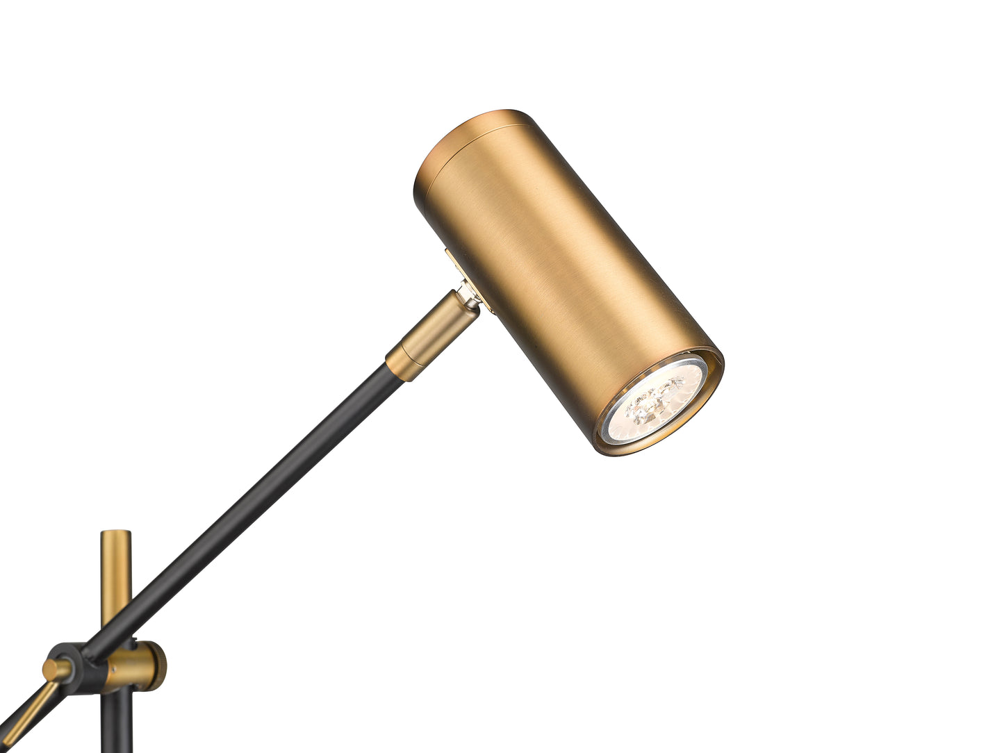 814FL-MB-OBR - Calumet 1 Light Floor 48" Lamp - Matte Black / Olde Brass