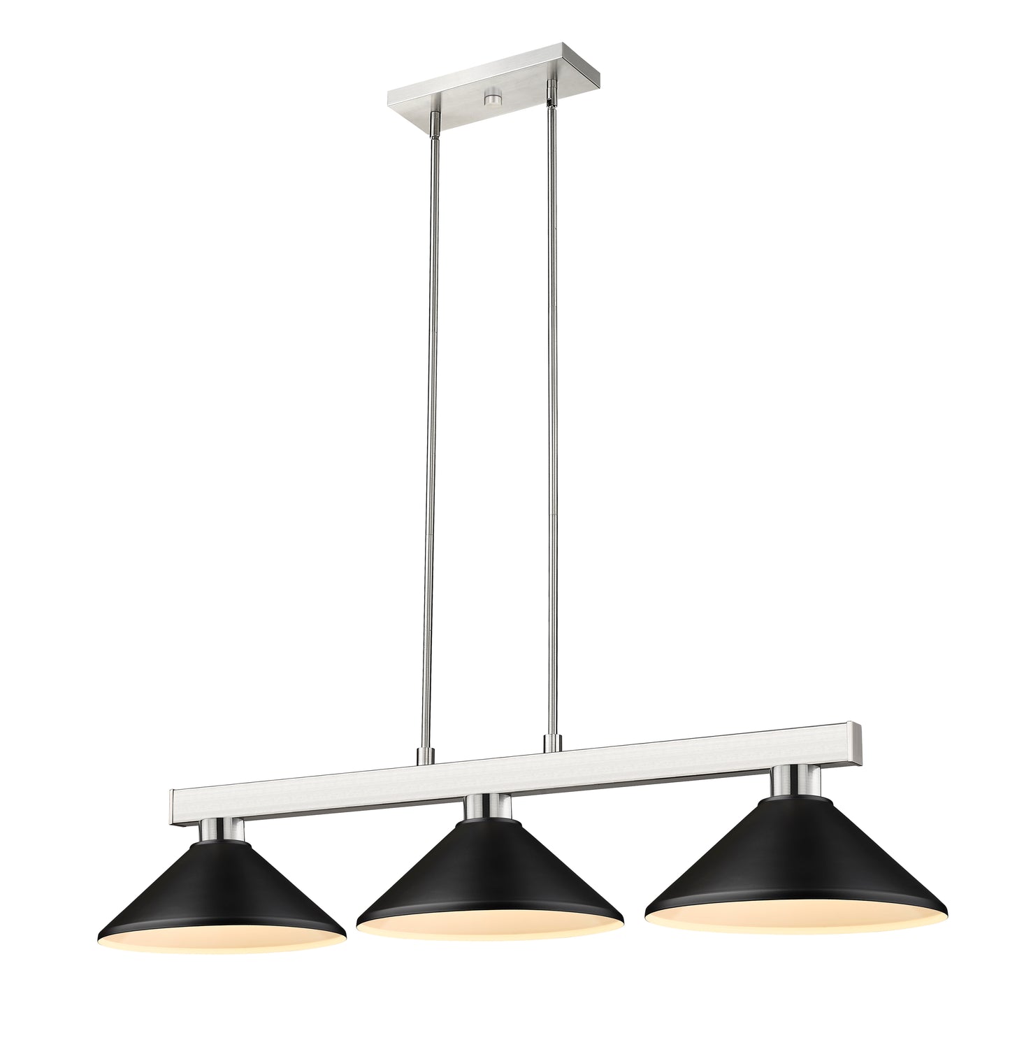 152BN-MMB - Cobalt 3 Light 46" Billiard - Brushed Nickel