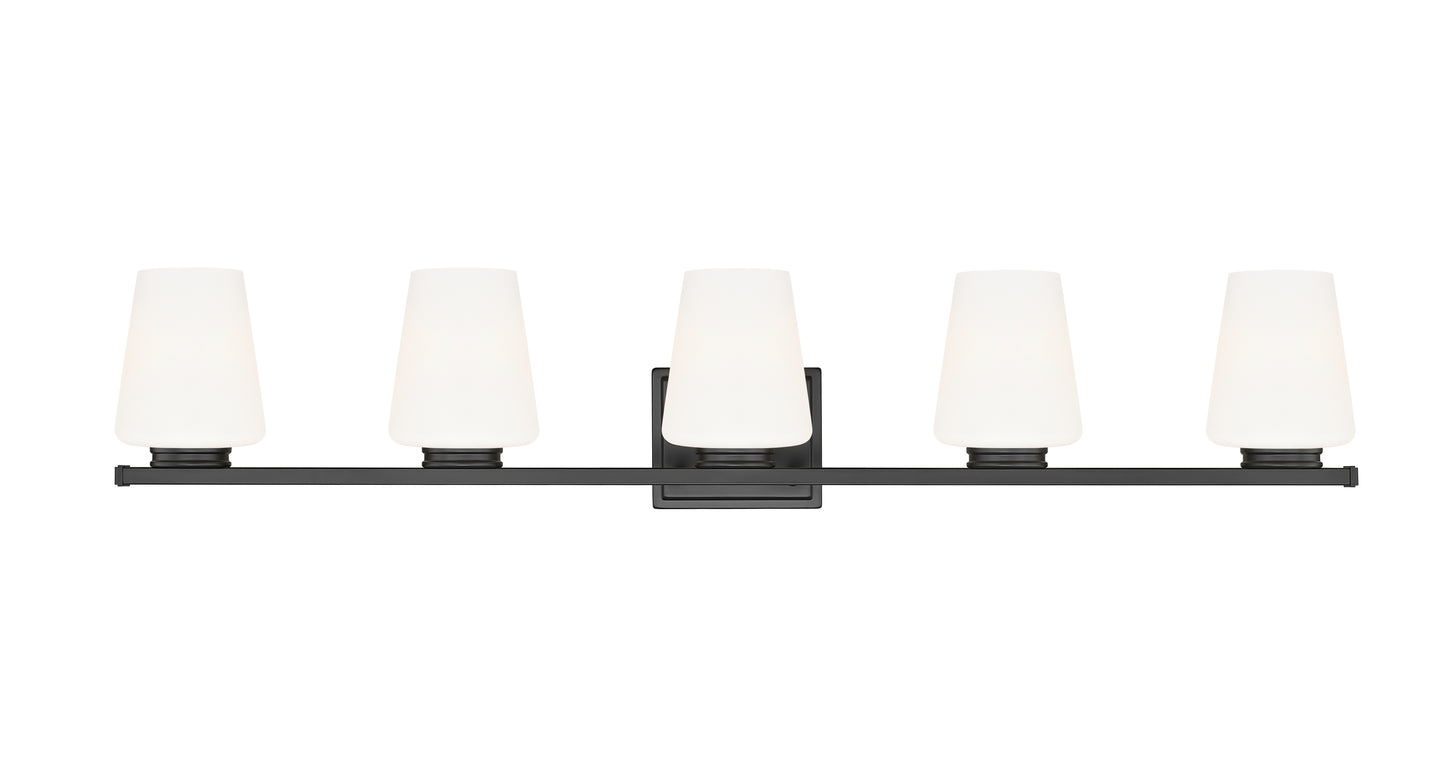 7703-5V-MB - Nextra 5 Light 42" Vanity - Matte Black