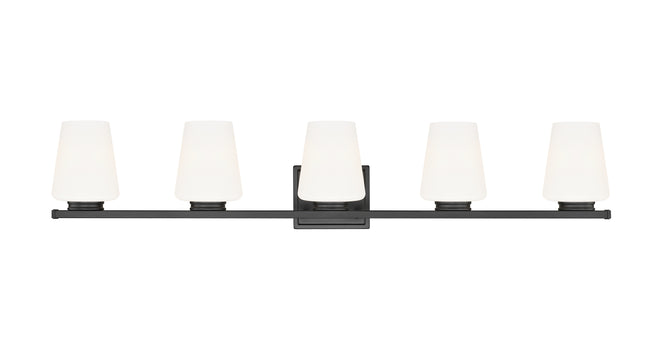 7703-5V-MB - Nextra 5 Light 42" Vanity - Matte Black
