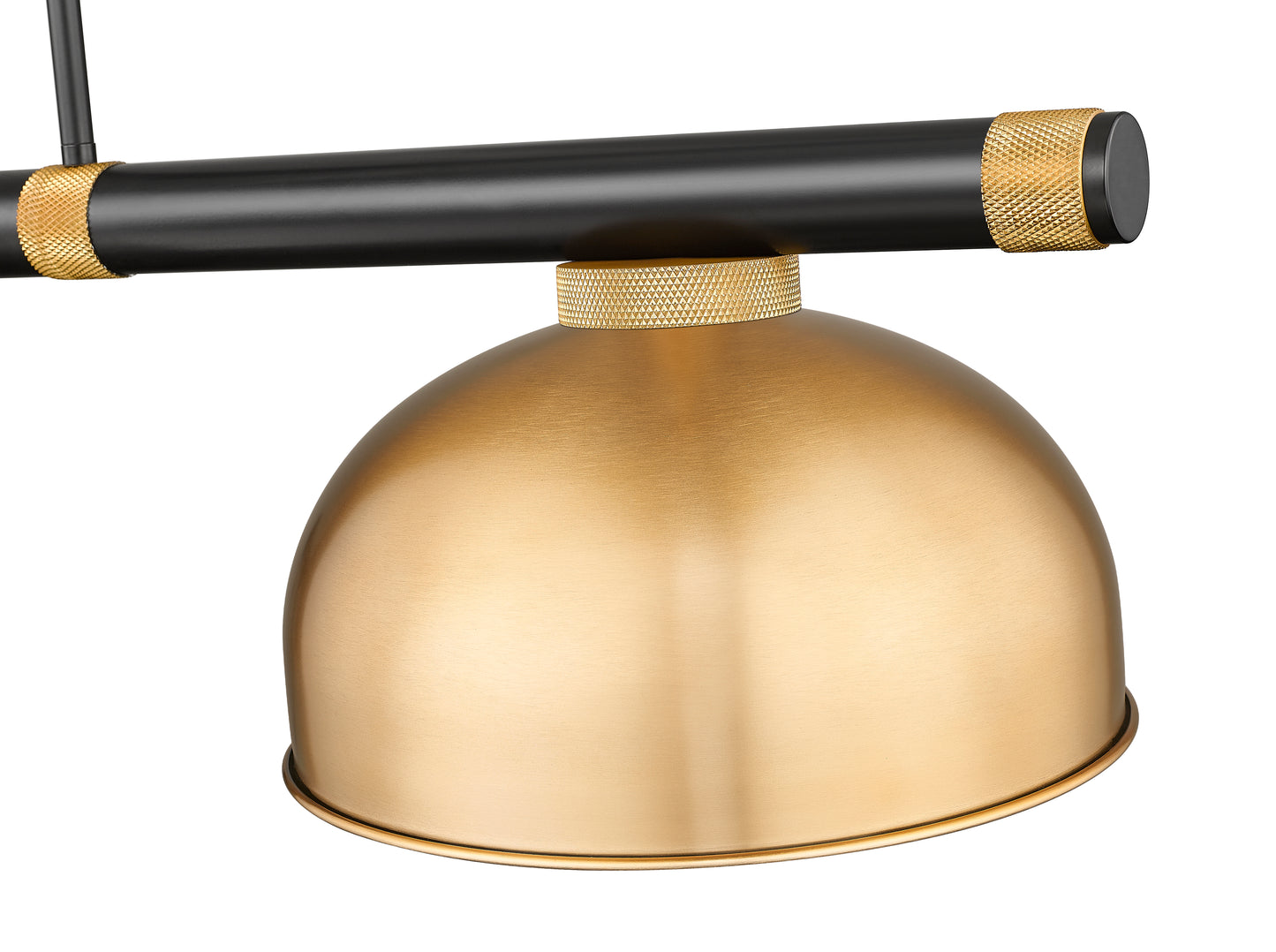 3050-3MB-RB-D13HBR - Vanguard 3 Light 58" Billiard - Matte Black / Rubbed Brass