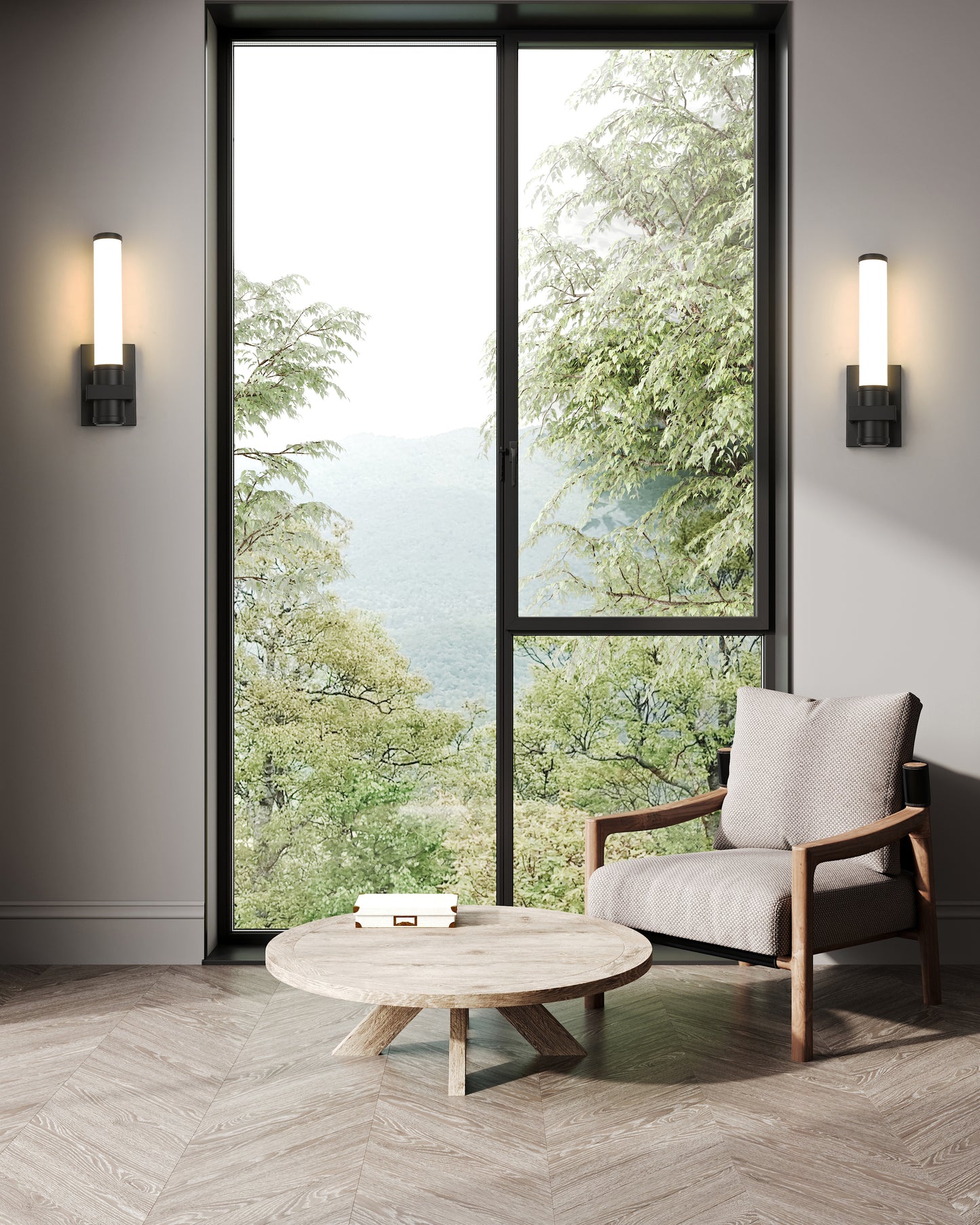 1019-1S-MB-LED - Idris 1 Light Wall 16" Sconce - Matte Black