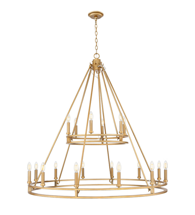 4005-18SBR - Dennison 18 Light 48" Chandelier - Signature Brass