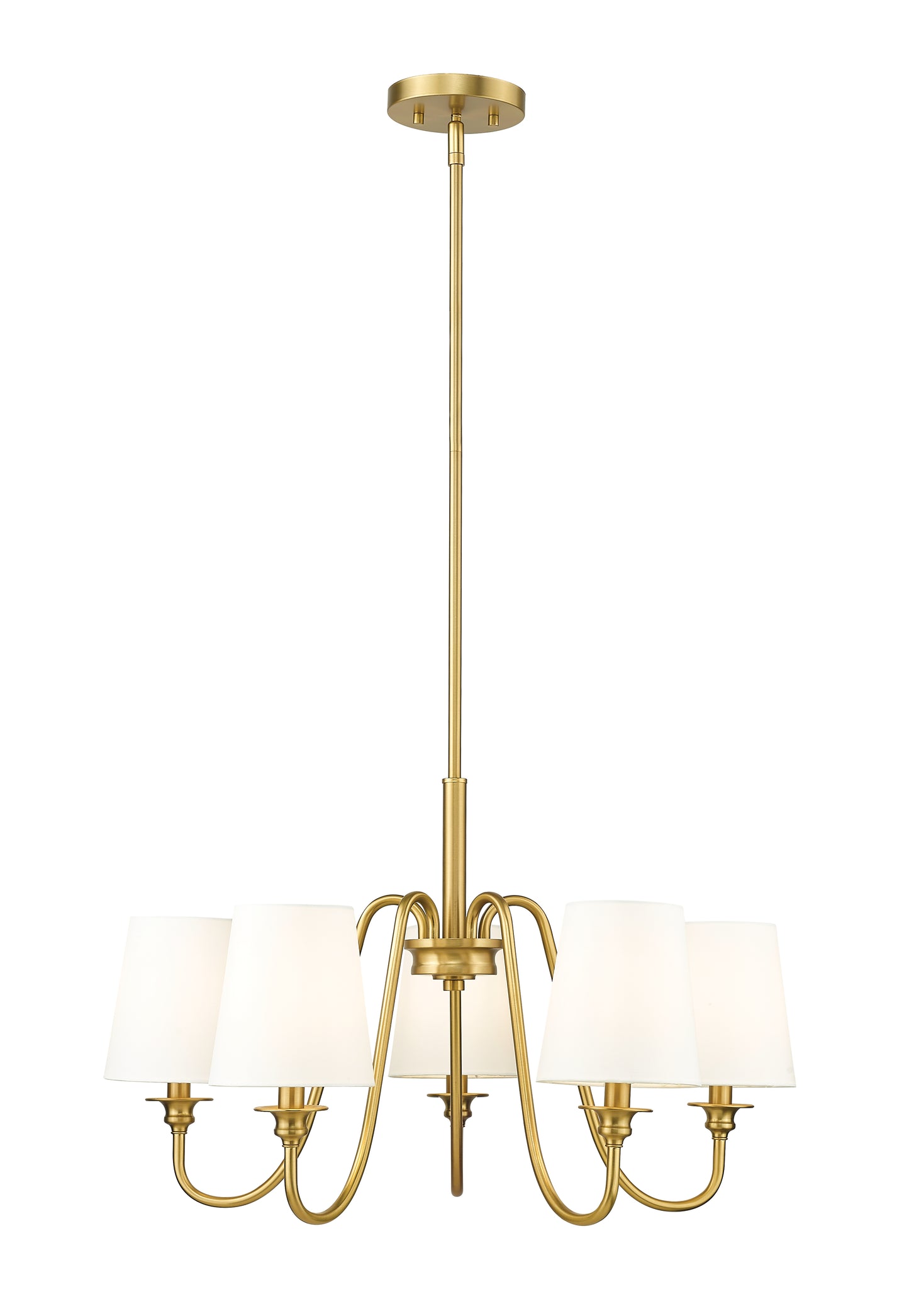 7509-5-26MGLD - Gianna 5 Light 26" Chandelier - Modern Gold